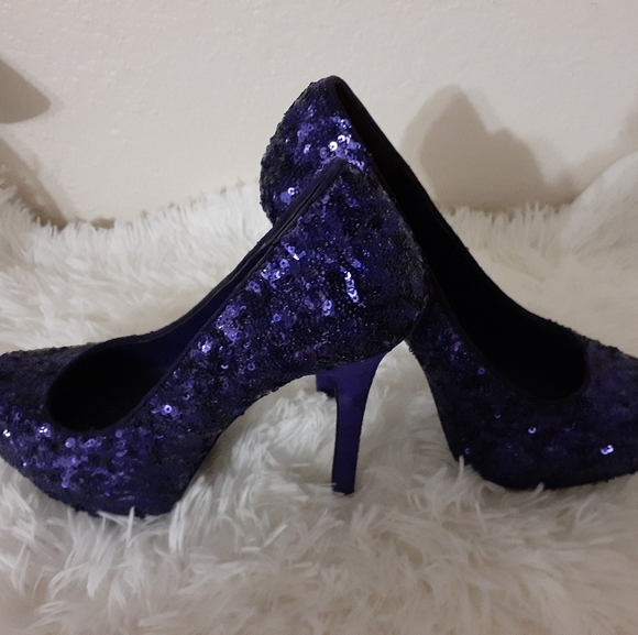 Steve Madden Bitter purple sequin heel - Picture 4 of 5
